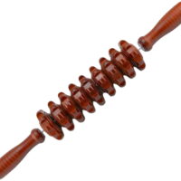 Wood Massager Roller Handheld Cellulite Blasters Massage Trigger Point Stick Body Therapy Massager Muscle Relief Tool, red