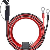 LST 4FT SAE Connector Battery Tender Cable Extension Wire 15A Fused Ring Terminal Harness O Ring Terminal Connecters Leads Cord Wire Electric Quick Connect