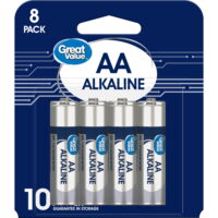 Great Value Alkaline AA Batteries (8 Pack)