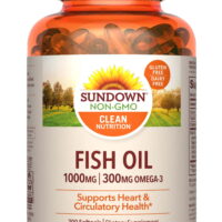 Sundown Omega 3 Fish Oil, 1000 Mg, Softgels, 120 Ct