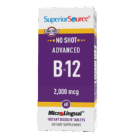 Superior Source No Shot Advanced B12 2000 mcg, Methylcobalamin and Adenosylcobalamin, Quick Dissolve Sublingual Tablets