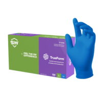 SW Safety TrueForm Nitrile Exam Gloves, TF-95RB Royal Blue 3.1mil, Biodegradable, Size M, 100 Ct