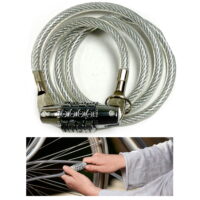 2FT Bicycle Cable Lock Combination Bike Flexible Four Digit Security Metal Wire