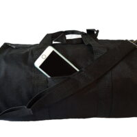 ImpecGear Round Duffel Sports Bags, Travel Gym Fitness Bag, Men's Gym Bag, Women's Gym Bag (Black)