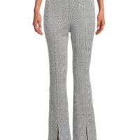 Kendall + Kylie Juniors Front Slit Boot Cut Pants