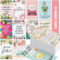 Dessie 63 Unique Motivational Cards with Inspirational Quotes-Business Card Sized