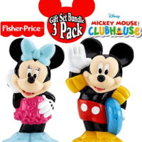 Fisher-Price Disney Mickey Mouse Clubhouse Bath Squirters Mickey & Minnie Gift Set Bundle - 2 Pack