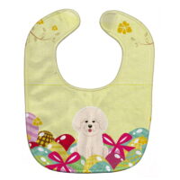 Carolines Treasures BB6075BIB Easter Eggs Bichon Frise Baby Bib