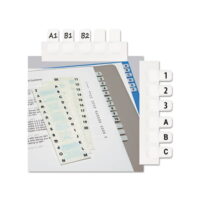 Legal Index Tabs 1/12-Cut Tabs, A-Z, White, 0.44" Wide, 104/Pack