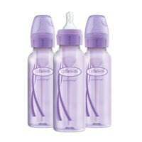 Dr. Brown's™ Options+™ Anti-Colic Baby Bottles with Level 1 Nipples, Purple 3 Pack 8 oz