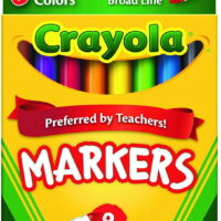 Crayola Broad Line Markers, Classic Colors - 8 Count