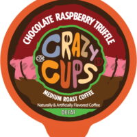 Crazy Cups Decaf Chocolate Raspberry Truffle Coffee Pods, Medium Roast, 22 Count for Keurig K-Cup Machines