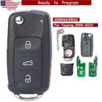 Keyecu KR55WK45022 Replacement Remote Car Key Fob 4 Buttons 315MHz ID46 Chip for Volkswagen VW Touareg 2004 2005 2006 2007 2008 2009 2010