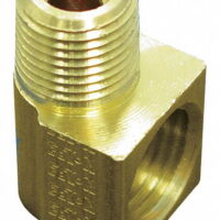 Eaton Weatherhead Elbow,90 Deg,1/4 In,Inverted Flare,Brass  402X6