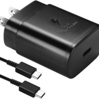USB C Charger-25W PD Wall Charger Fast Charging for Motorola Droid Turbo 2 and 4ft Type C to C Cable - BLACK (US Version With Warranty)