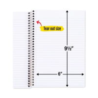 Five Star-1PK Wirebound Notebook, 2 Subject, Medium/College Rule, Randomly Assorted Covers, 9.5 x 6, 100 Sheets