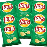 Lay's Sour Cream & Onion Flavored Potato Chips, 1.5 ounce bag (Pack of 8)
