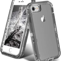 Case Compatible with iPhone SE 2020 Case, Compatible with iPhone 7 Case, Compatible with iPhone 8 Case, Heavy Duty Shockproof Anti-Fall Clear case