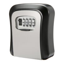 Aluminum Alloy Wall Mount Key Box 4-Digit Combination Password House Keys Storage Box Box