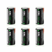 EBL 6-Pack C SC Batteries 1.2V 2300mAh Ni-CD Rechargeable Battery with Tabs