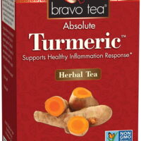 Bravo Tea Absolute Tumeric Caffeine Free Herbal Tea, Tea Bags, 20 Count, 1 Pack