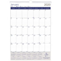 Rediform Monthly Wall Calendar, 12'x17', White - REDC171203