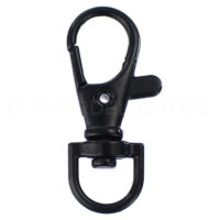 CleverDelights 1.5' Swivel Lobster Clasps - Dark Black Color - 25 Pack