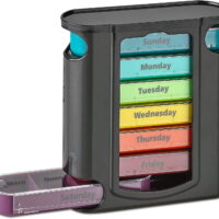 MEDca Stackable Daily Pill Organizer 4 Times Day Weekly Medication by MEDca
