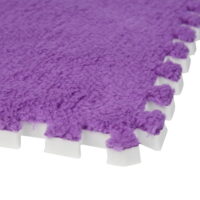 Wepro 30*30cm Kids Carpet Foam Puzzle Mat EVA Shaggy Velvet Baby Eco Floor 7 colors