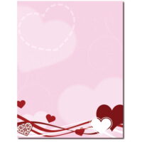 Hearts & Swirls Letterhead Printer Paper, 80 Sheets
