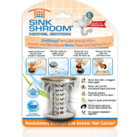 SinkShroom Nickel Edition Revolutionary Bathroom Sink Drain Protector Hair Catcher, Strainer, Snare