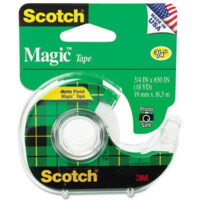 Scotch : Magic Office Tape with Refillable Dispenser, 3/4' x 650', Clear