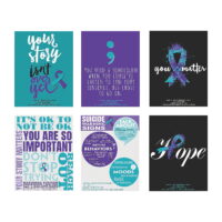 Suicide Awareness Poster Set, Birthday, Party Decor, 6 Pieces