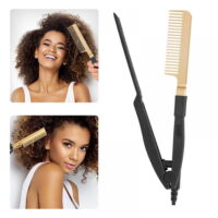 Comb Hair Straightener Electric Straightening Heating Comb Professional for Wet and Dry Hair and Wigs