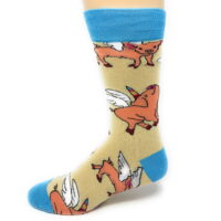 Oooh Yeah Men's Funny Novelty Crew Socks, Crazy Colorful Fashion Socks, Piggy Corn, One Size