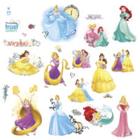 Disney Princess Friendship Adventures Pink Wall Decals 11.50 inches x 5.00 inches