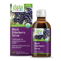 Gaia Herbs, Gaia Kids Black Elderberry Syrup, Delicious Daily Immune Support with Antioxidants, Organic Sambucus Elderberry, 3 Ounce