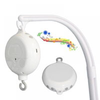 Baby Crib Baby Bedding Battery-Operated Musical Mobile Rotary Music Box Plays Tunes Volume Adjustable(Without Arm)