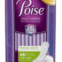 Poise Bladder Control Pad 7-1/2 Inch Length Light Absorbency Absorb-Loc One Size Fits Most Female Disposable, 19305 - Pack of 26
