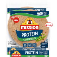 Mission Protein Plant Powered Tortilla Wraps, High Fiber, Low Carb, Vegan - 2 Packs