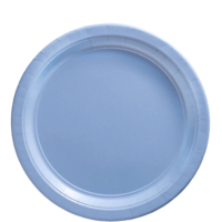 ELEGANI Pastel Baby Blue Color Theme Tableware for Special Occasions, Wedding, Parties, Birthdays and Graduation; Pastel Blue Paper Lunch/Dinner Plates, 9in, 20ct