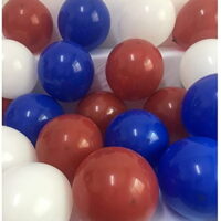 Royal Blue Red White Balloons - 60 Pieces Latex Balloons for Birthday Graduation Memorial Day 4th of July Patriotic Party Decorations (Ruby Red + Blue +White)