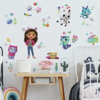 DreamWorks Gabby's Dollhouse Wall Decals by RoomMates, Multicolor, 1.21 in x 15.67 in
