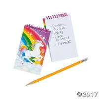 Unicorn Spiral Notepads - Party Favors - 12 Pieces