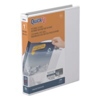 QuickFit, STW87010, D-Ring View Binders, 1 Each, White