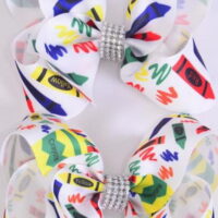 Hair Bow Jumbo Crayon Etc Grosgrain Bow-tie/DZ-Assorted