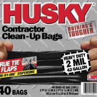 Husky Heavy Duty Contractor Bags, 42 Gallon, 40 Bags, 2 Mil