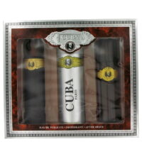 Fragluxe Cuba Gold Gift Set -- 3.3 oz Eau De Toilette Spray + 3.3 oz After Shave Spray + 6.7 oz Body Deodorant Spray for Men Spray oz