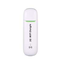 Suzicca Mini USB 3G WiFi Hotspot 3G Mobile Router Mobile WiFi USB Dongle Wireless WCDMA Modems With SIM Card Slot(White)