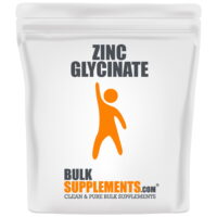 BulkSupplements.com Zinc Glycinate Powder - Zinc 40mg - Vegan Zinc Supplements - Elemental Zinc - Zinc Supplements for Men - Vitamin Zinc (100 Grams)